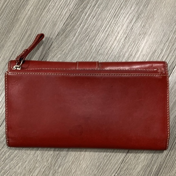 Coach Hamiltonian Trifold Red Leather Wallet - Picture 5 of 12
